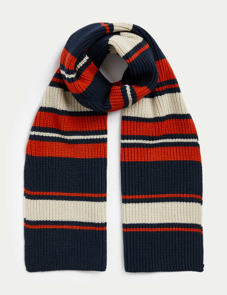 Striped Knitted Scarf