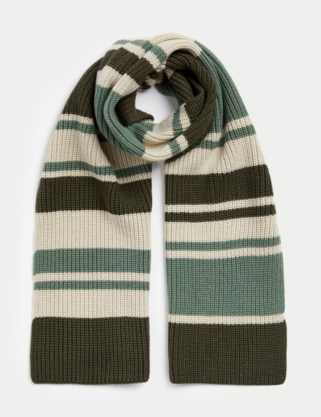 Genuine Knitted 100% Wool Scarf - US Made Military Specification