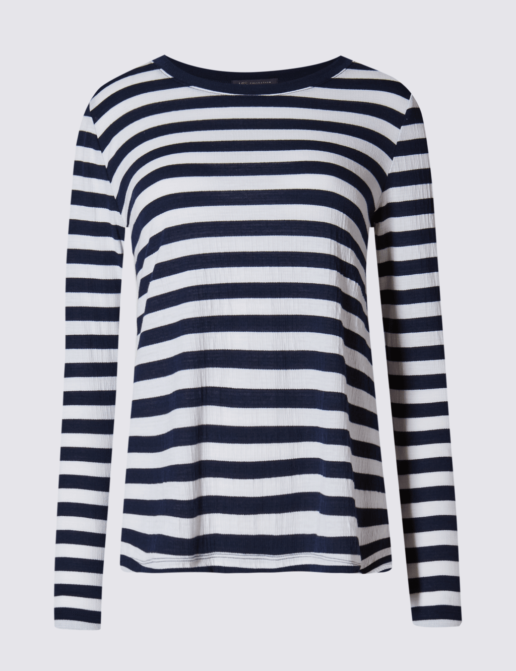 Striped Long Sleeve Jersey Top M&S Collection M&S