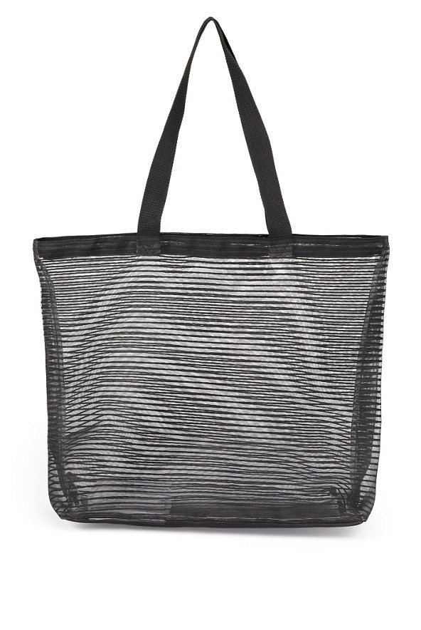 Striped Mesh Shopper Bag Image 1 of 1
