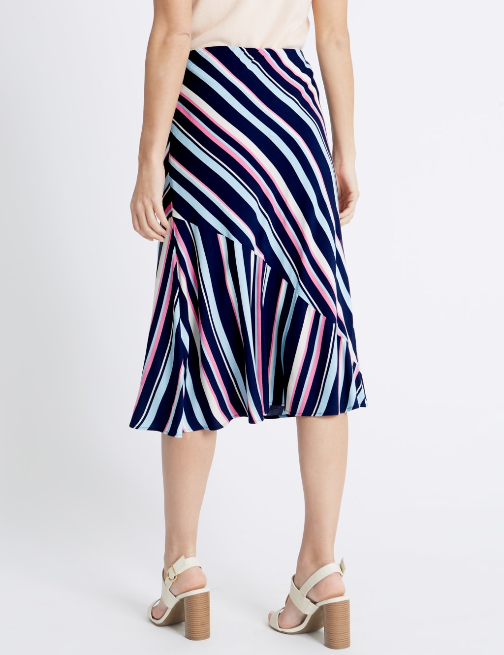 Striped Midi Skirt M&S Collection M&S