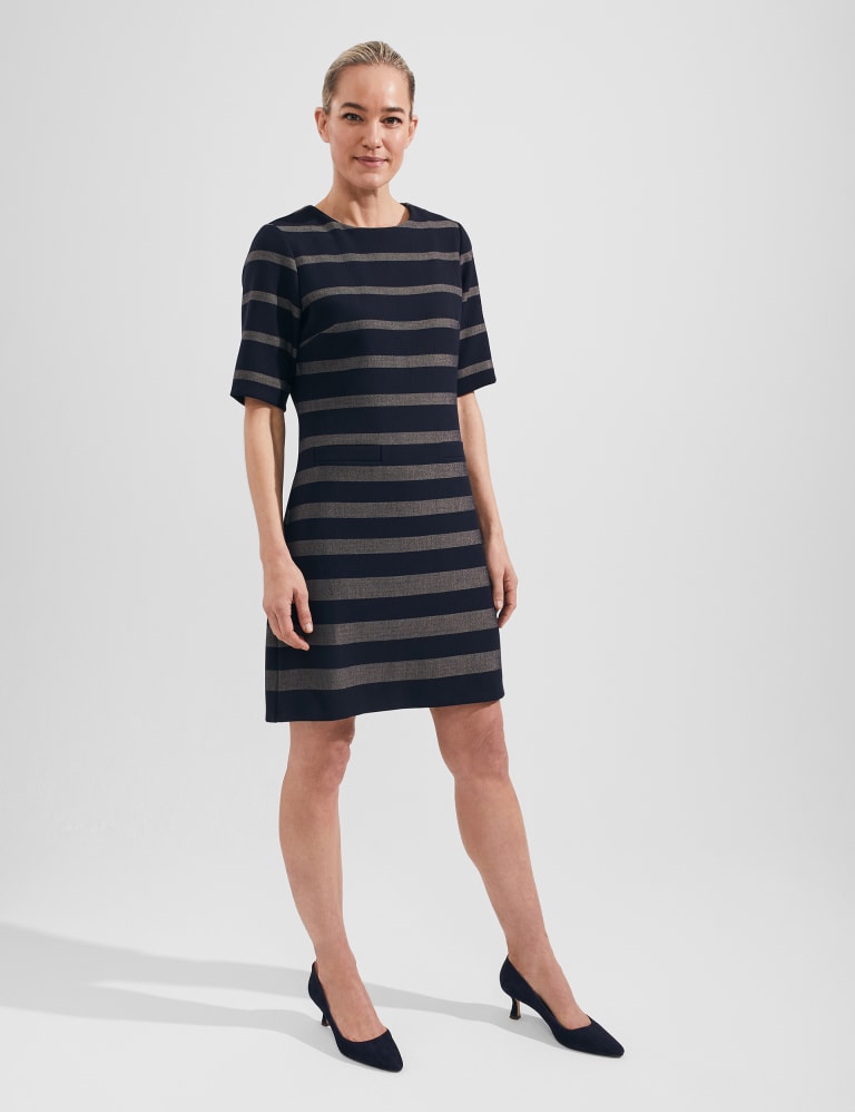 Striped Mini Shift Dress