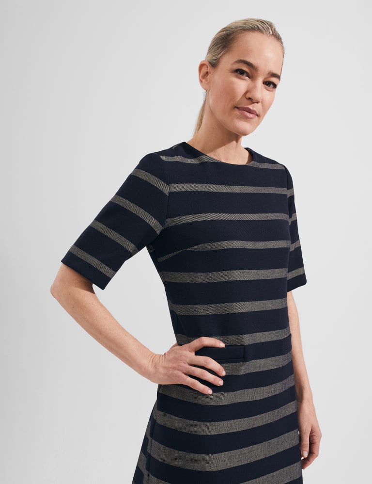 Striped Mini Shift Dress HOBBS M S