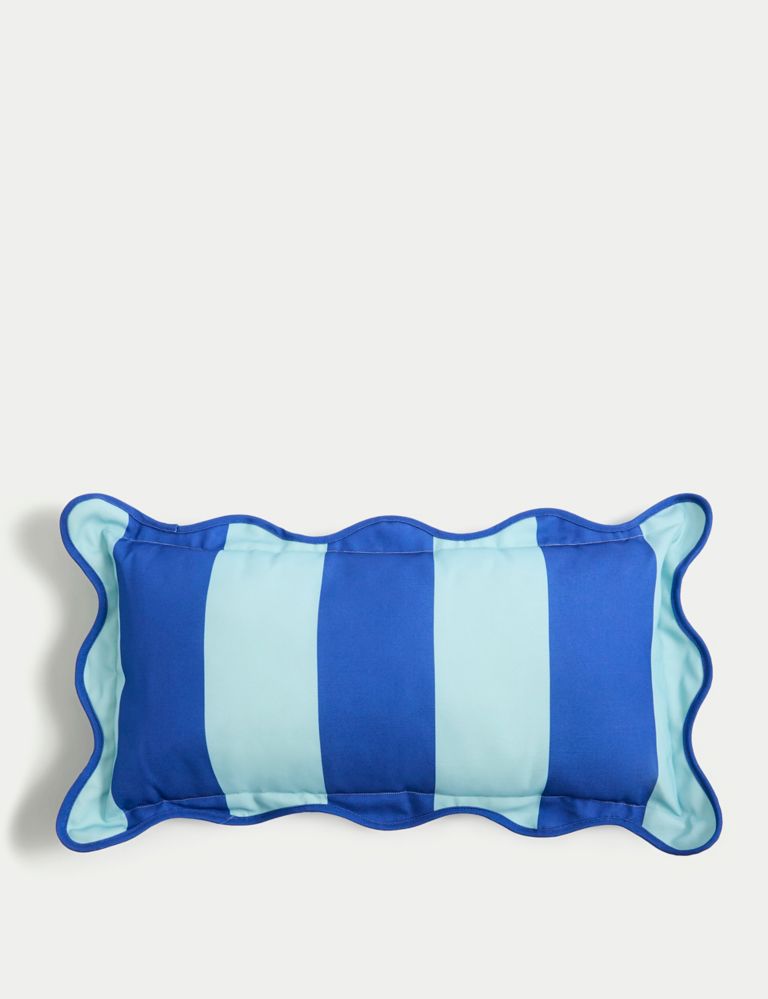Striped Outdoor Bolster Cushion 1 of 7