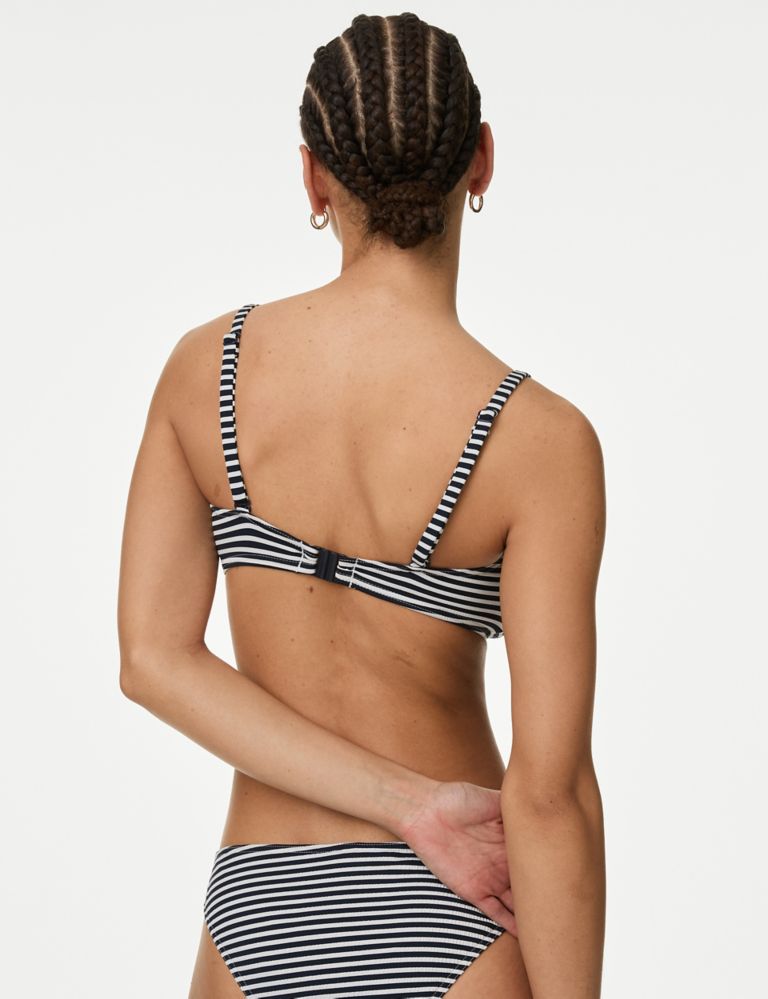 Striped Padded U-Wire Bandeau Bikini Top 6 of 7