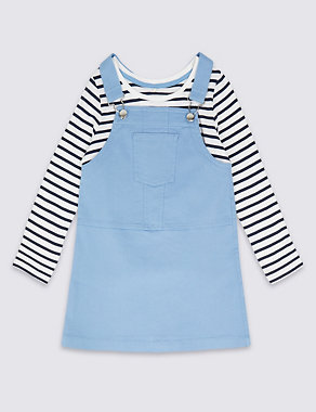 Striped Pinafore & Top Outfit (3 Months - 7 Years) Image 2 of 4