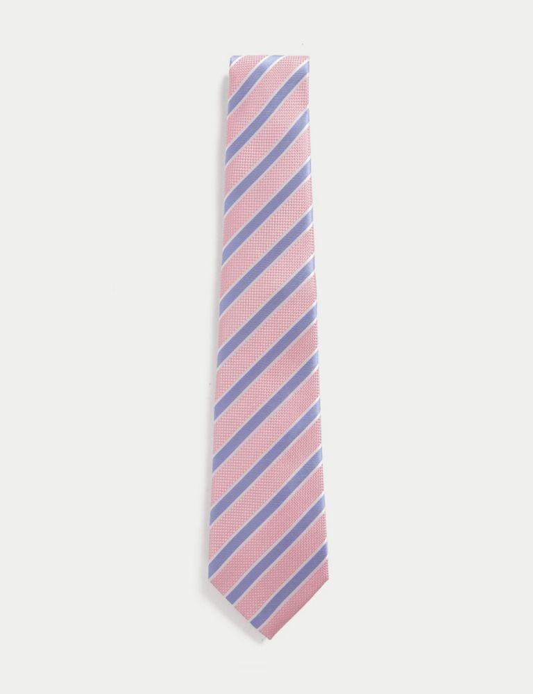 Striped Pure Silk Tie 1 of 2