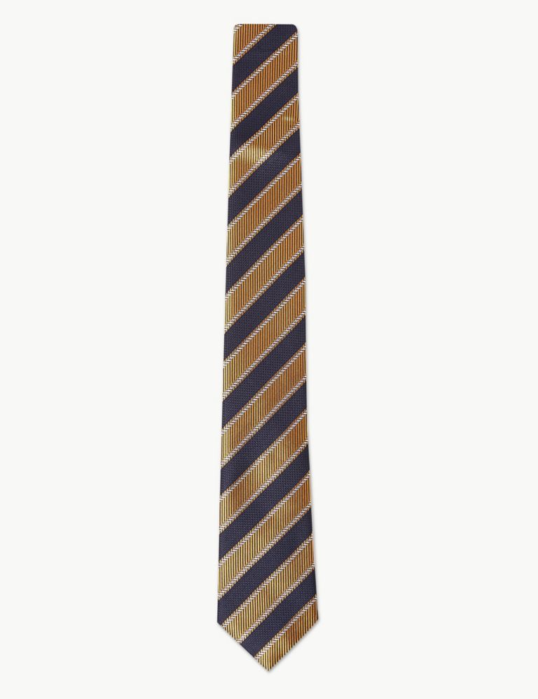Striped Pure Silk Tie 1 of 3