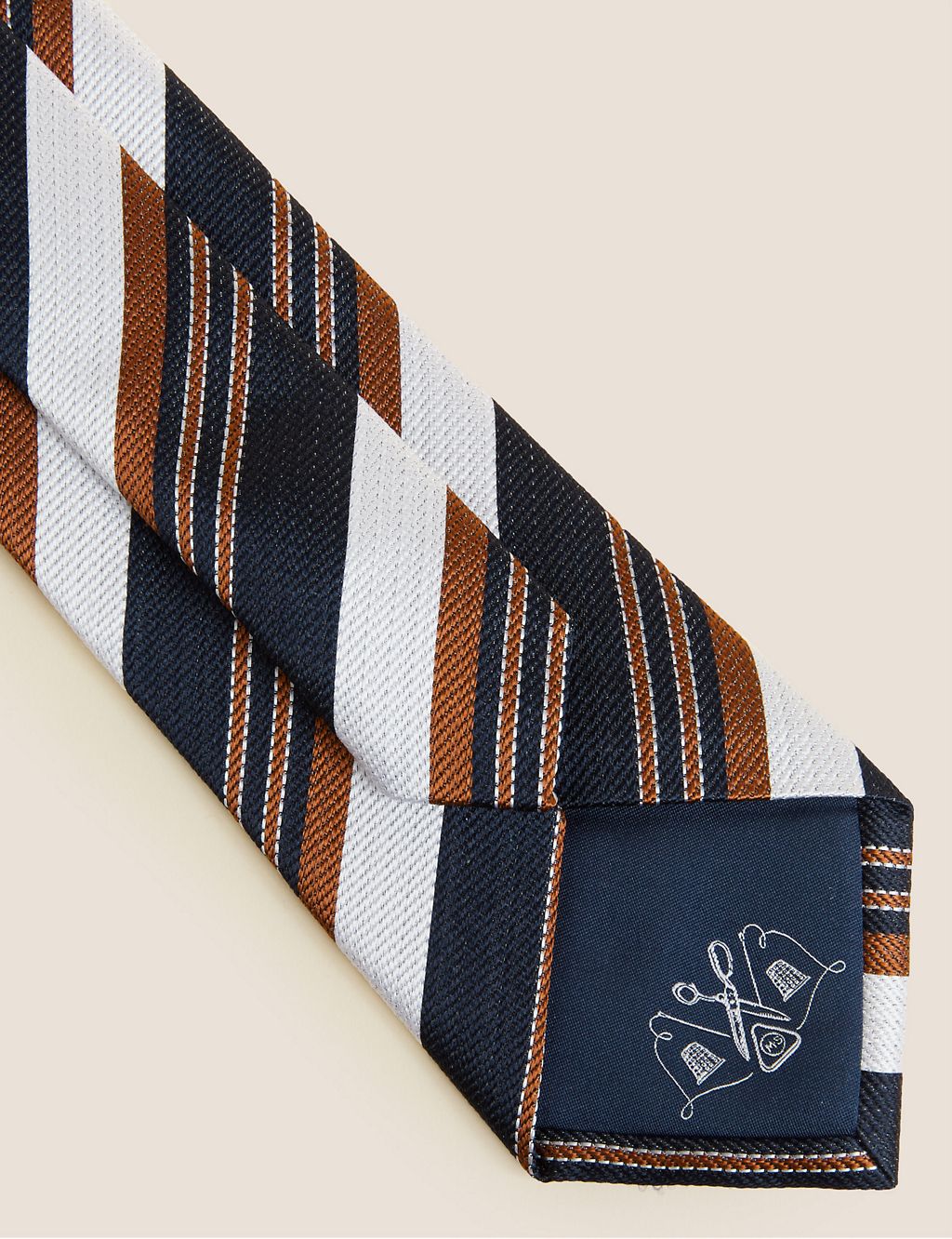 Striped Pure Silk Tie 2 of 2
