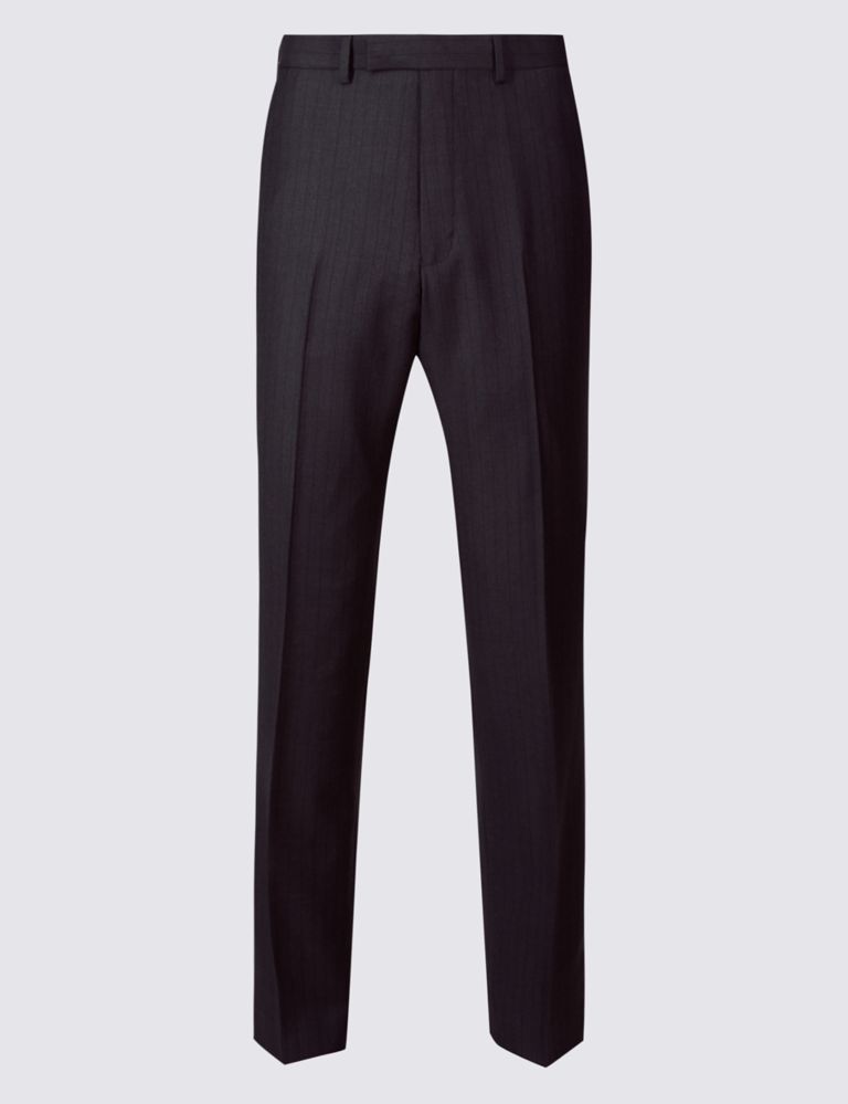 Striped Regular Fit Wool Trousers 2 of 6
