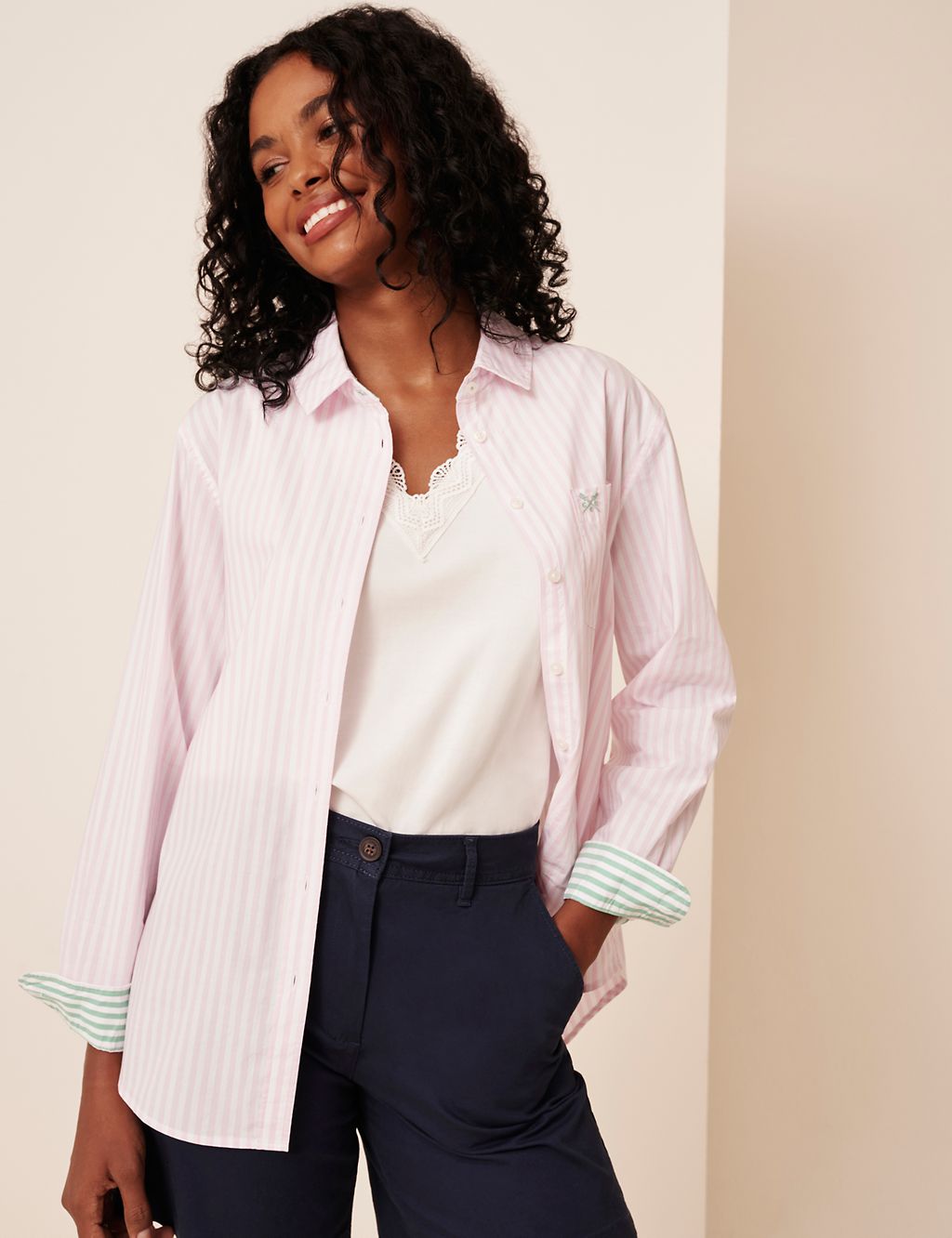 Striped Relaxed Button Through Shirt 3 of 5