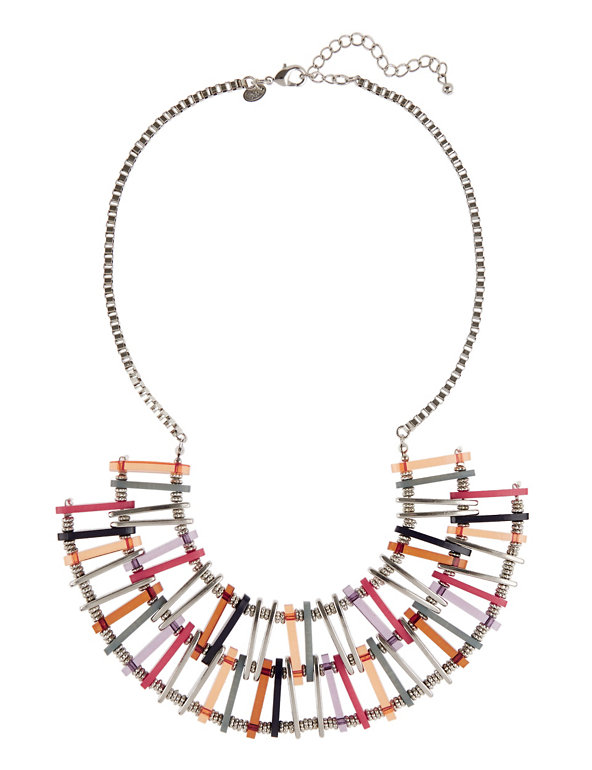 Striped Resin Necklace Image 1 of 1