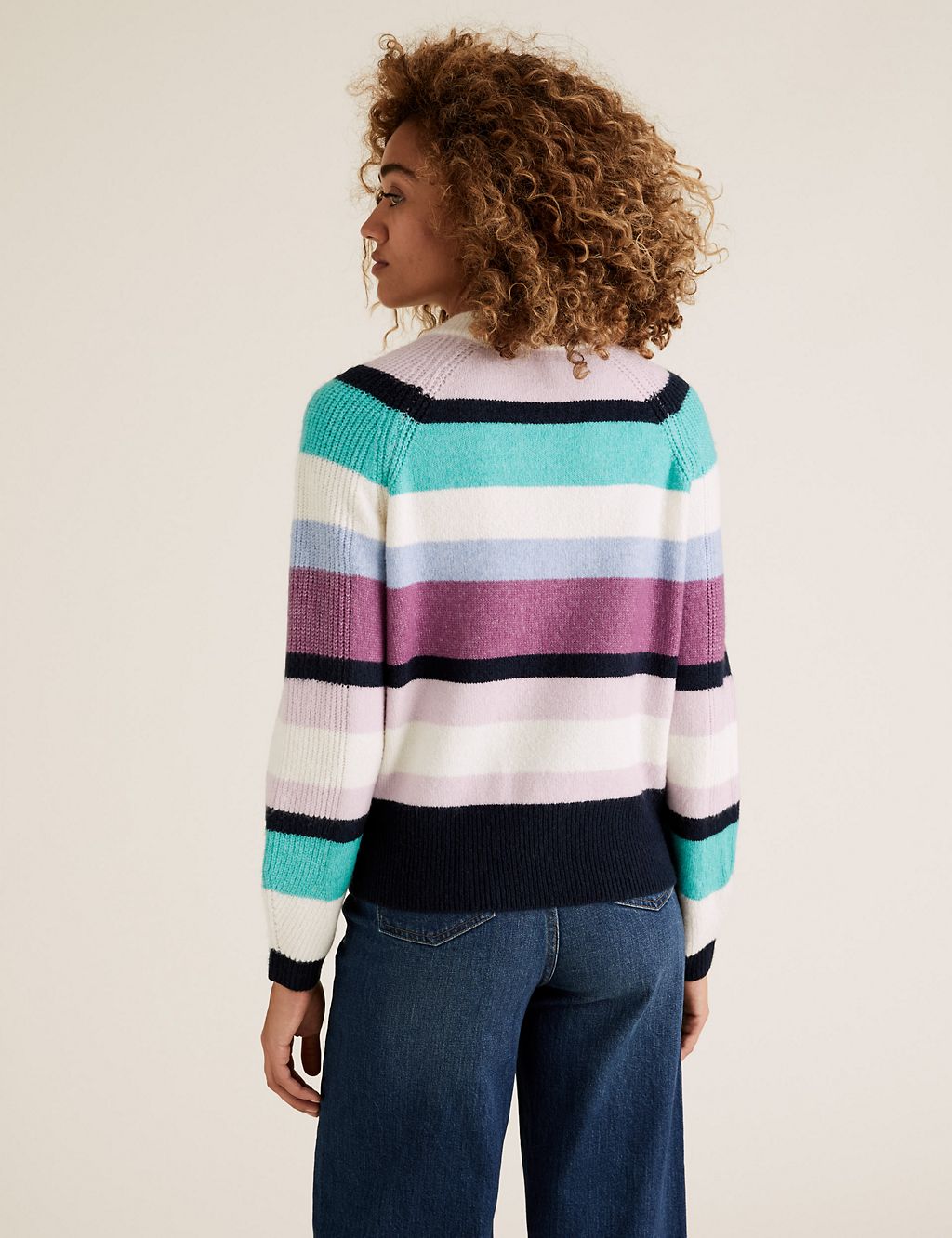 Striped Ribbed Crew Neck Jumper | M&S Collection | M&S