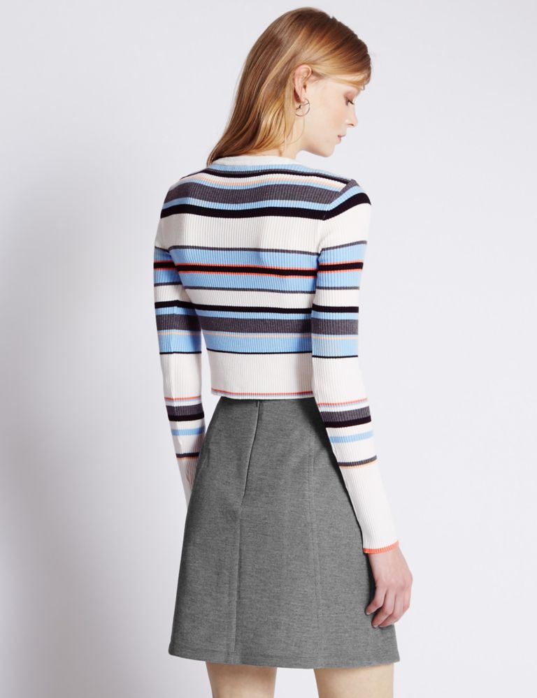 Striped Ribbed Crop Jumper 3 of 3