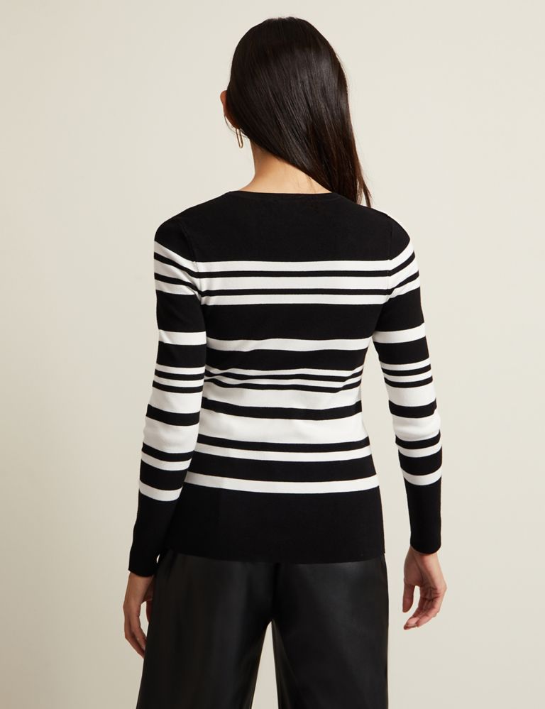 Striped Ribbed Round Neck Jumper 4 of 7