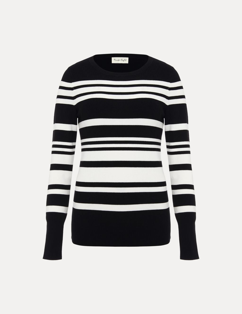 Striped Ribbed Round Neck Jumper 1 of 7