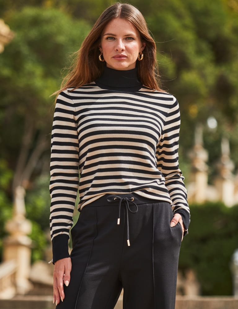 M&s black polo neck sale