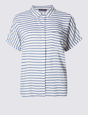 Striped Short Sleeve Shirt Image 2 of 5