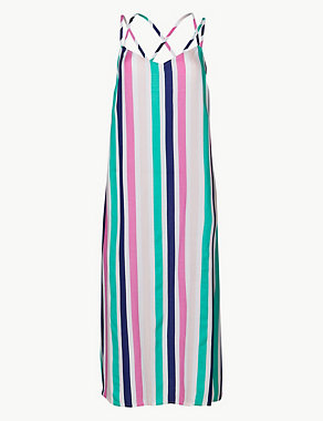 Striped Slip Beach Dress Image 2 of 4