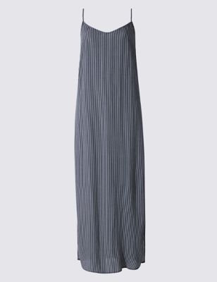 Striped Slip Shift Dress Image 2 of 4
