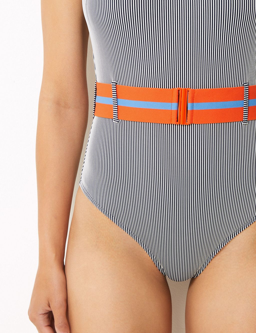 Striped Square Neck Swimsuit 4 of 4