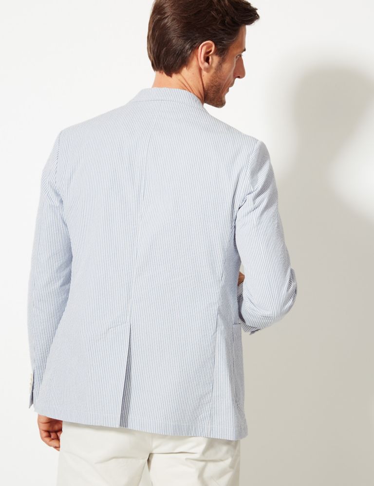 Striped Tailored Fit Cotton Jacket 4 of 9