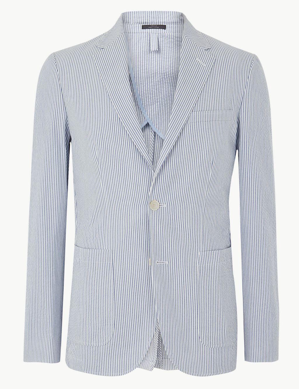 Striped Tailored Fit Cotton Jacket 1 of 9