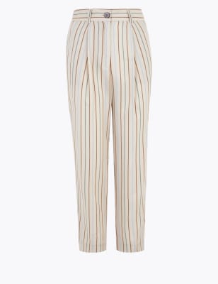 tapered striped trousers