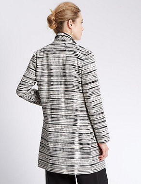 Striped Textured Coat Image 2 of 3