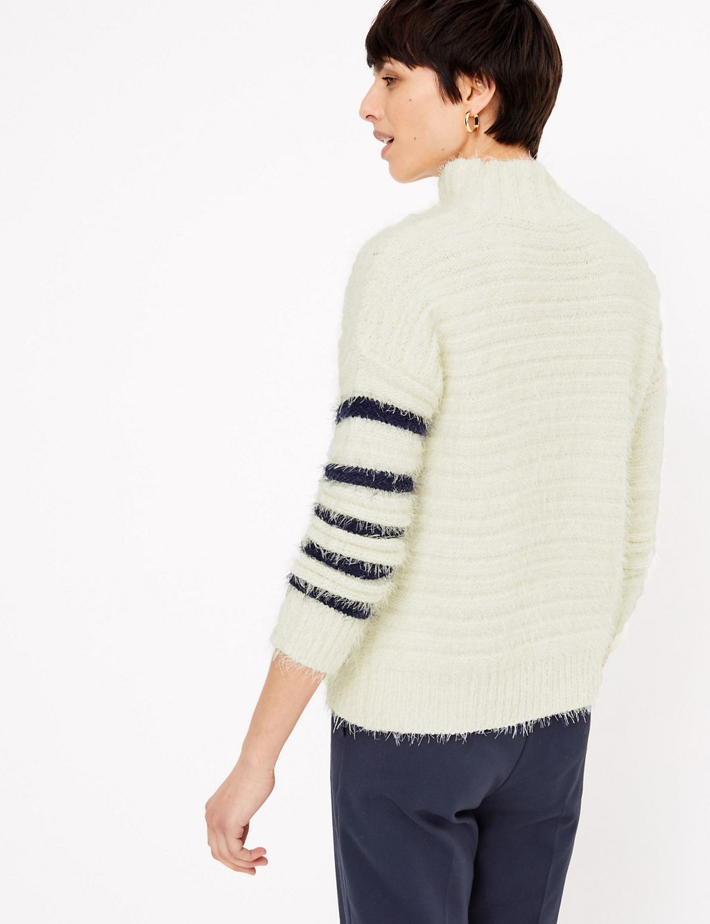Striped Turtle Neck Relaxed Fit Jumper 4 of 4