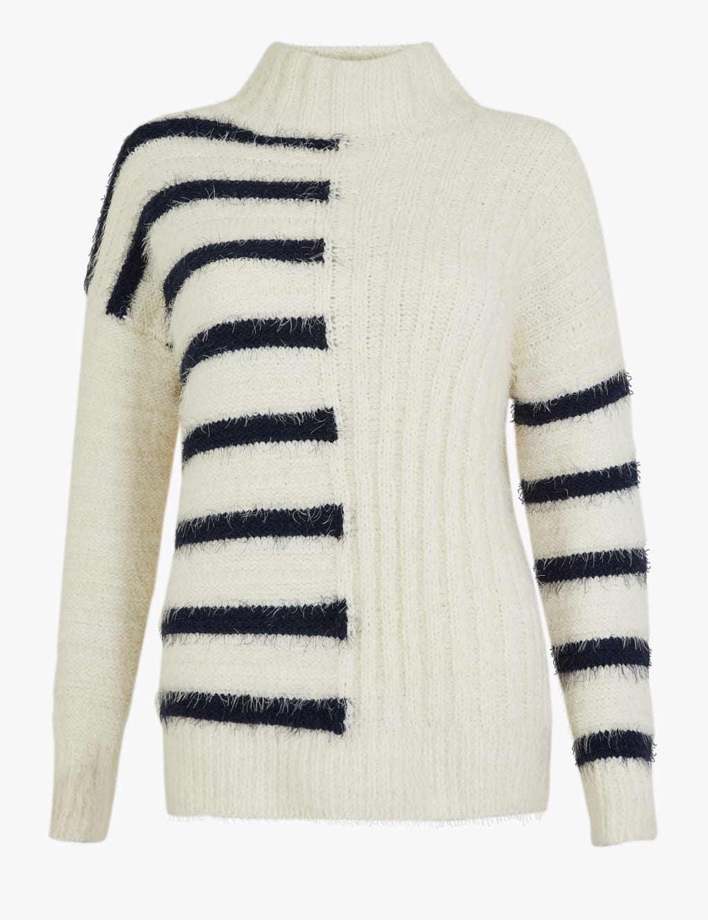 Striped Turtle Neck Relaxed Fit Jumper 1 of 4