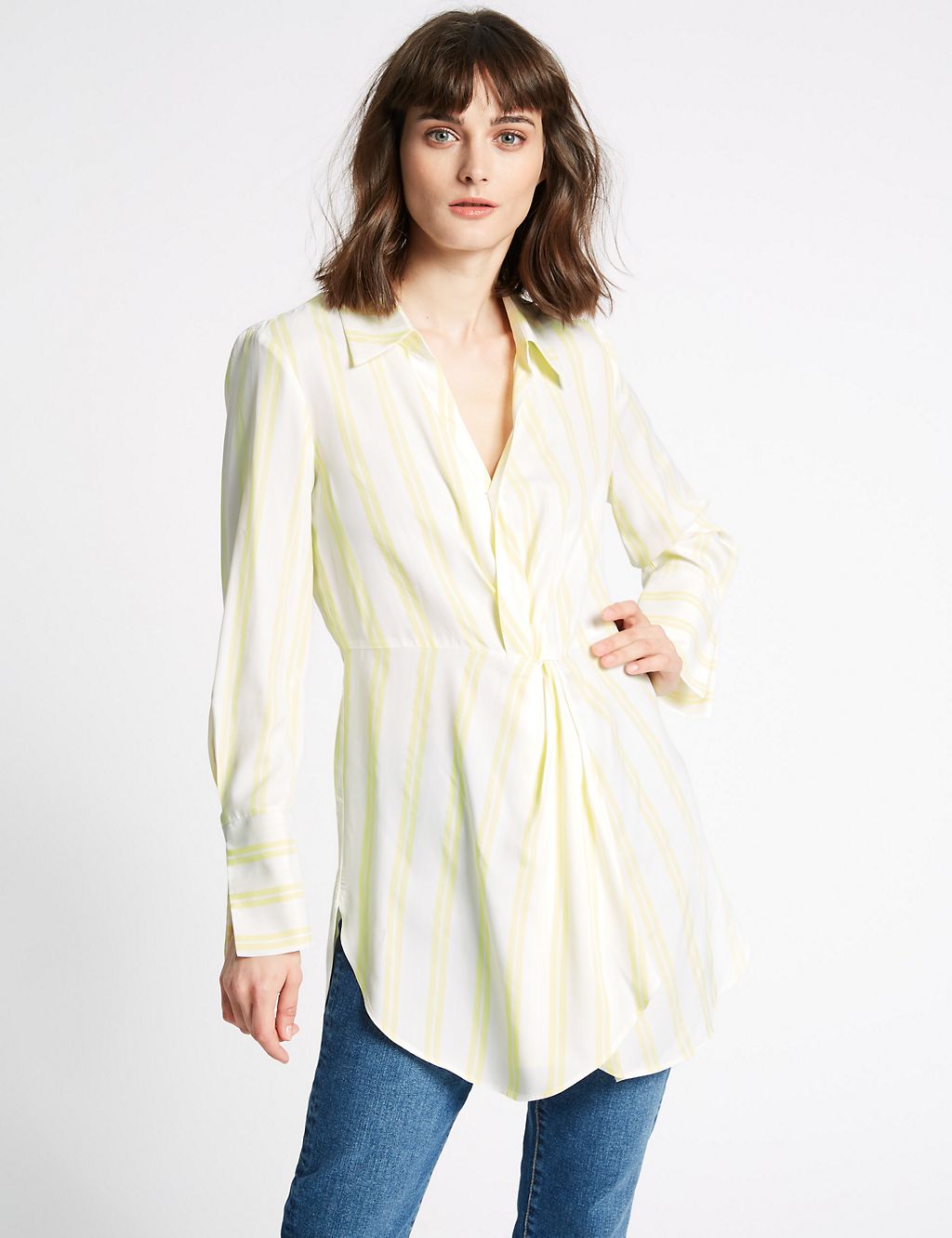 Striped Twisted Long Sleeve Shirt 3 of 4