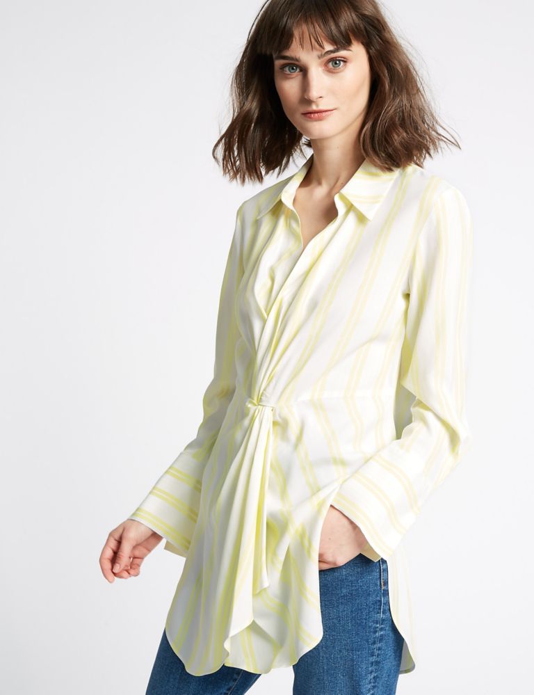 Striped Twisted Long Sleeve Shirt 3 of 4