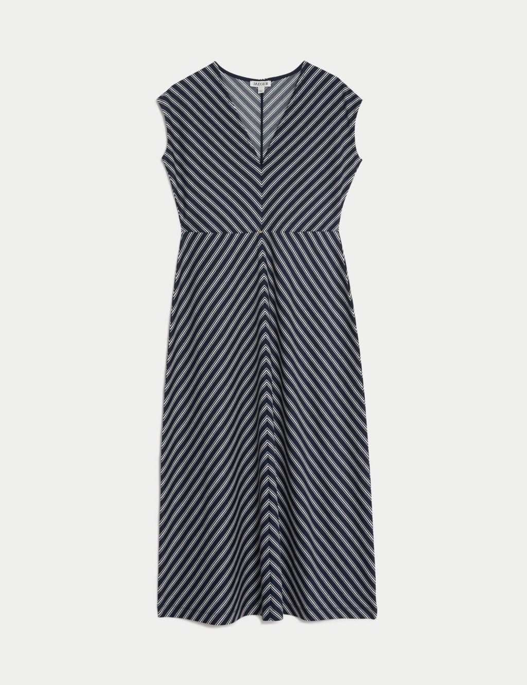 Striped V-Neck Midi Dress 1 of 5