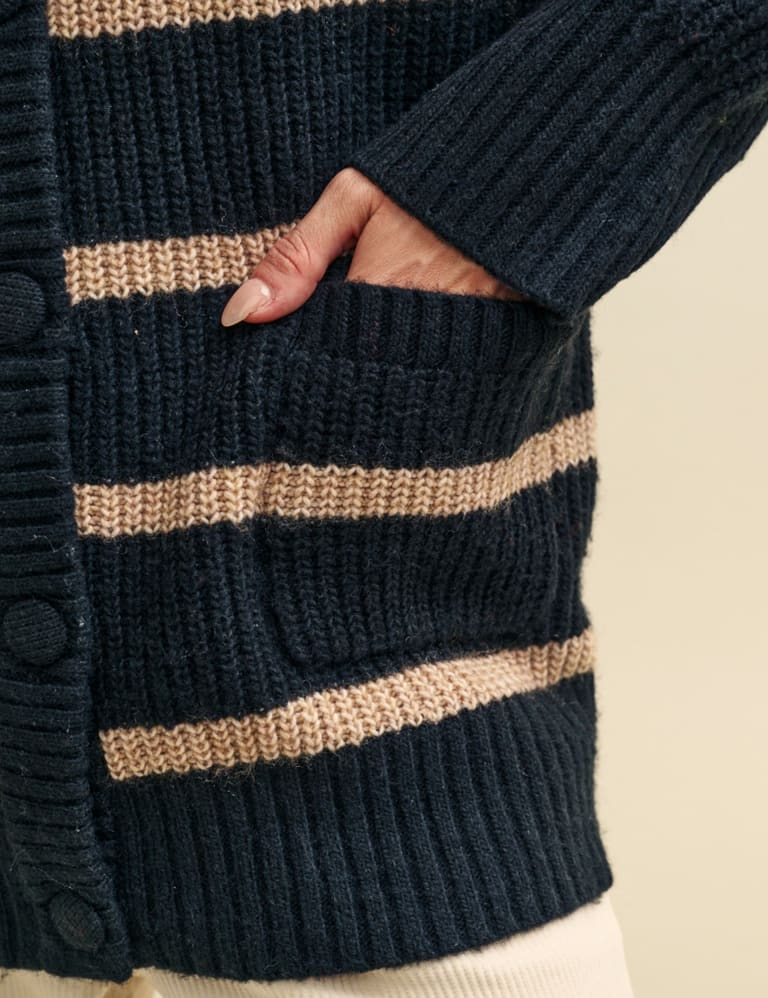 Black and clearance grey striped cardigan