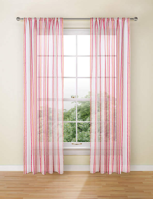 Striped Voile Curtains Image 1 of 1