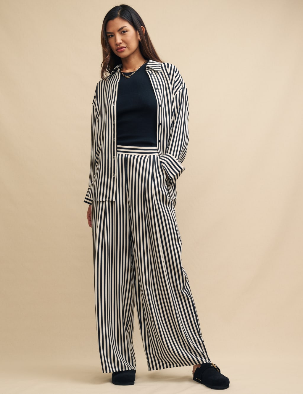 Striped Wide Leg Culottes