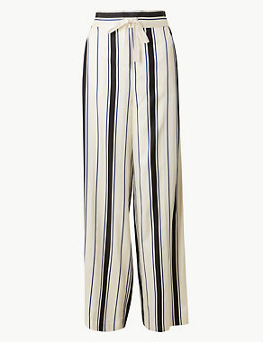 Striped Wide Leg Trousers Image 2 of 6