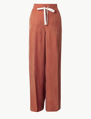 Striped Wide Leg Trousers Image 2 of 5