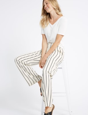 m and s striped trousers