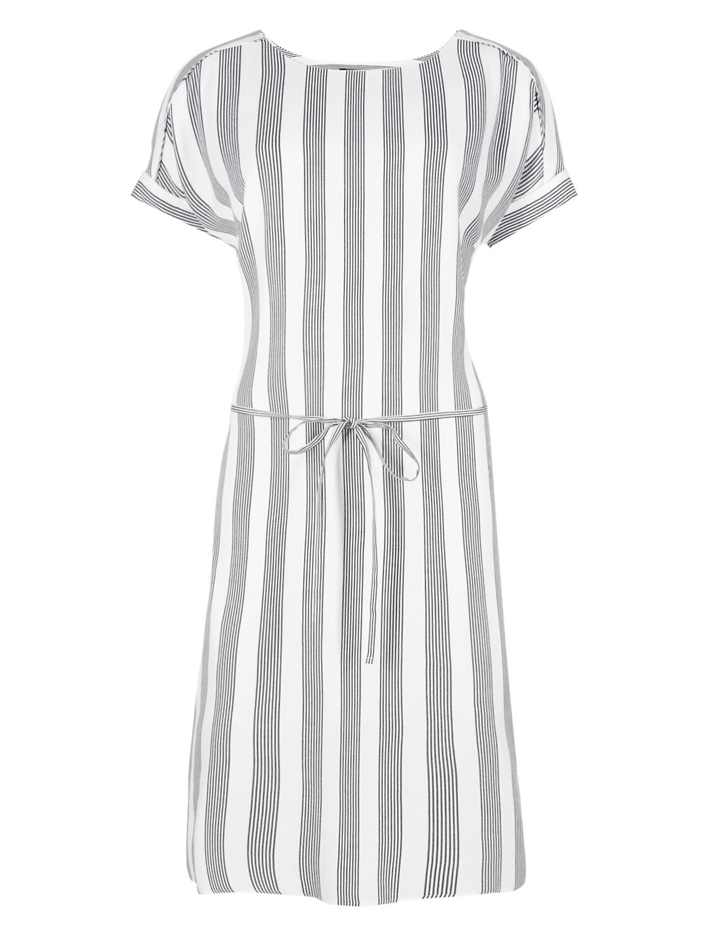 Striped Woven Shift Dress 1 of 4