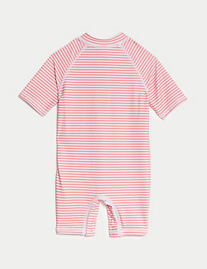 Striped Zip Swimsuit (0-3 Yrs) Image 2 of 3