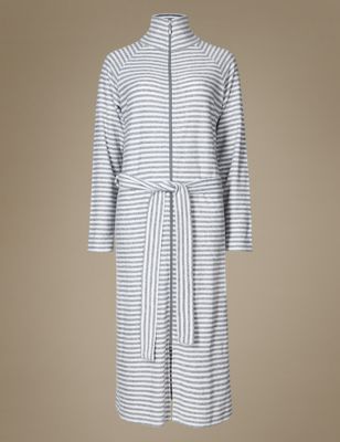 m&s dressing gown with zip