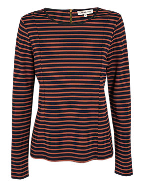 Striped long sleeved top Image 2 of 6