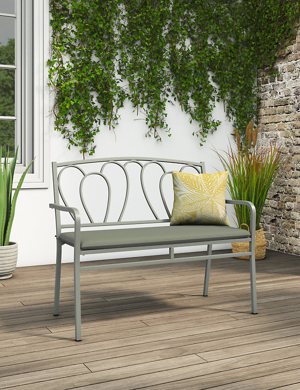 Stroud 2 Seater Garden Bench M S - Two Seater Outdoor Bench Cushions