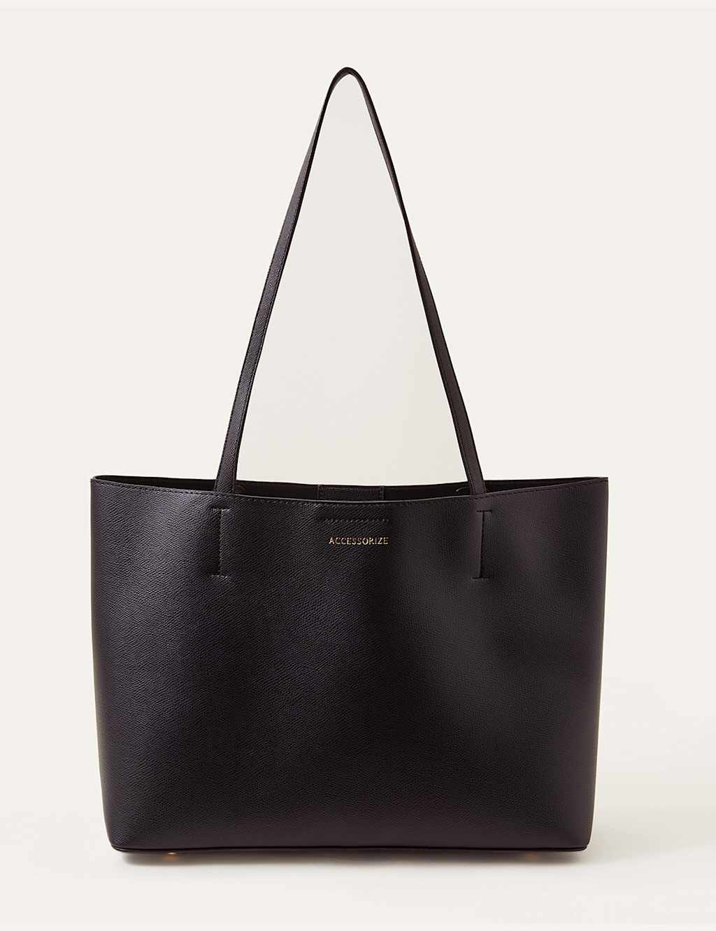 Accessorize structured tote bag in black hot sale
