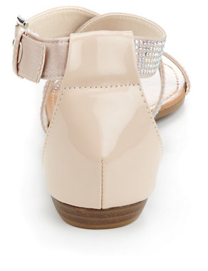 Studded Crossover Strap Sandals Image 2 of 3