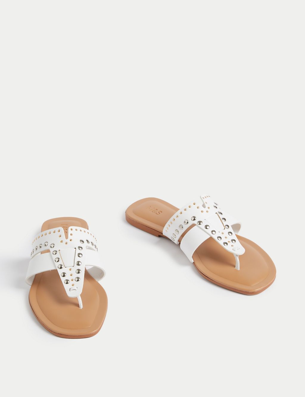 Studded Flat Flip Flops | M&S Collection | M&S