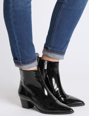 Marks and spencer outlet black patent boots