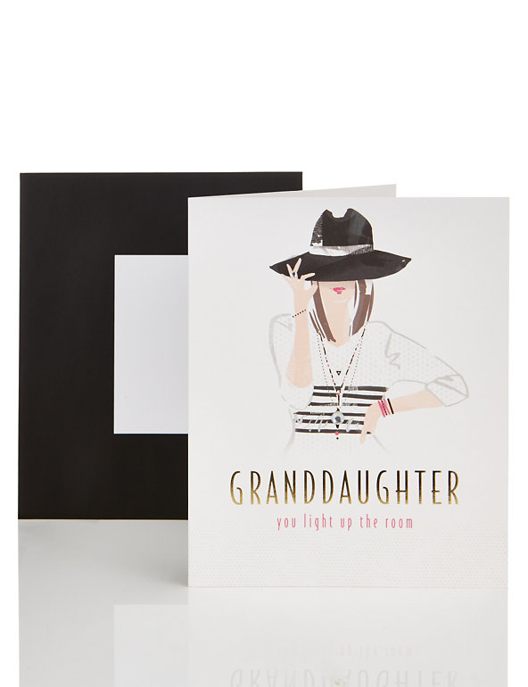 Stylish Granddaughter Card Image 1 of 2